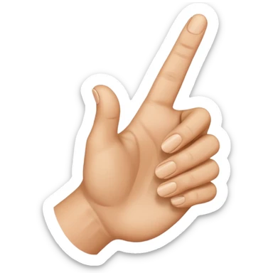 dedo señalando abajo sticker