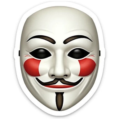 Guy Fawkes mask sticker