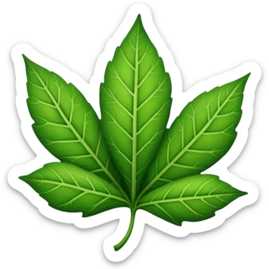 Singular leaf sticker