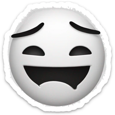 smile with tear sticker