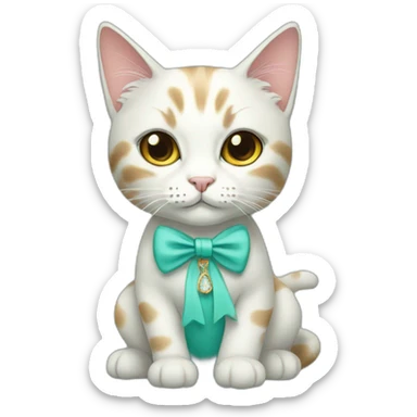 Tiffany fashionable cat sticker