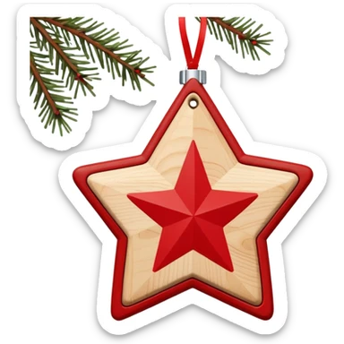 scandi style christmas ornament  sticker