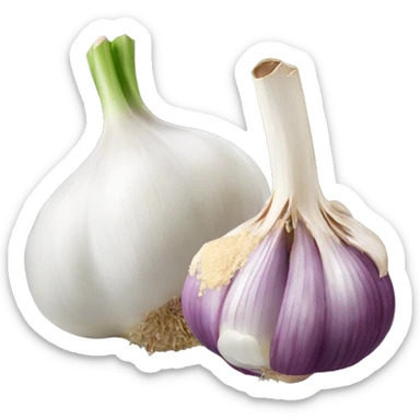 Garlic with Garlic powder  sticker