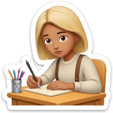 A person crafting content/storyteller  sticker