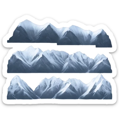 mountains of hallstatt in the winter sticker