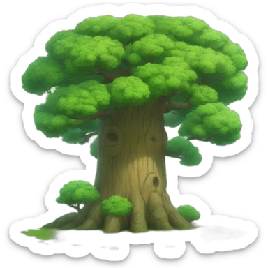 studio ghibli oak tree sticker