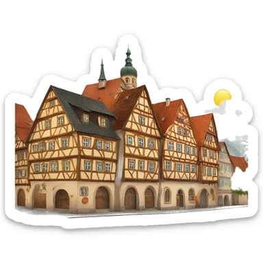 old traditional german city sticker