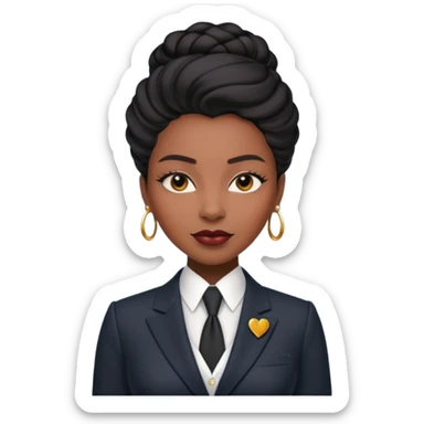 black queen with suit sticker