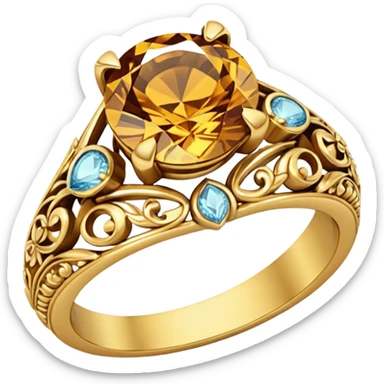 indian engagement ceremony - only show rings sticker