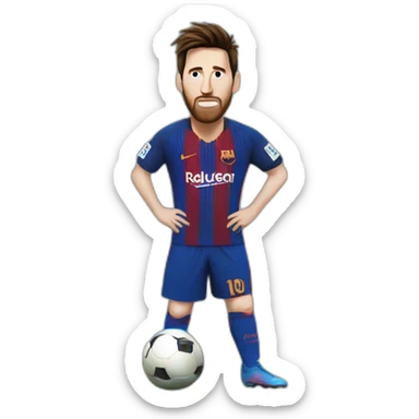 Messi free kick  sticker