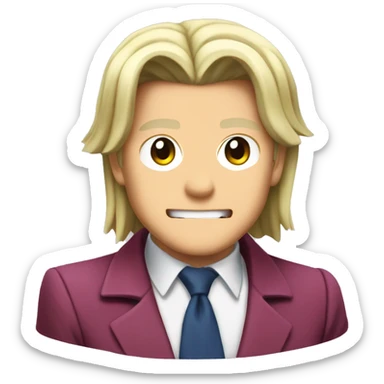 Miles Edgeworth from Ace Attorney sticker