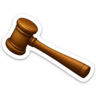 judge's hammer sticker