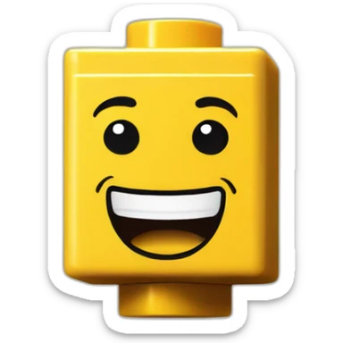 Lego brick laugh sticker
