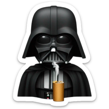 Dark vador with cigarette sticker