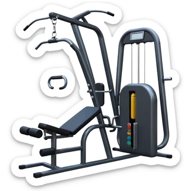 gym cables machine sticker