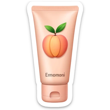 solid color light pinkish peach plain skincare tube sticker