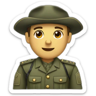 soldado recibiendo ordenes sticker