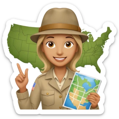 tour guide in USA sticker