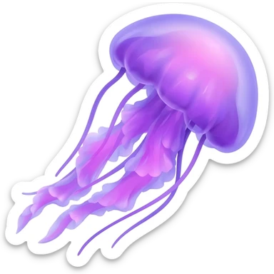 Detailed Purple jellyfish sticker