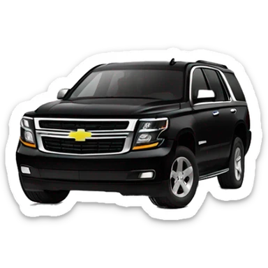 Black 2020 Chevy Tahoe Front view sticker