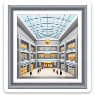 shopping mall grey sticker