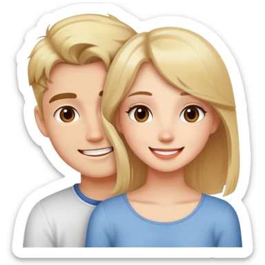 Girl kidding her boyfriend sticker