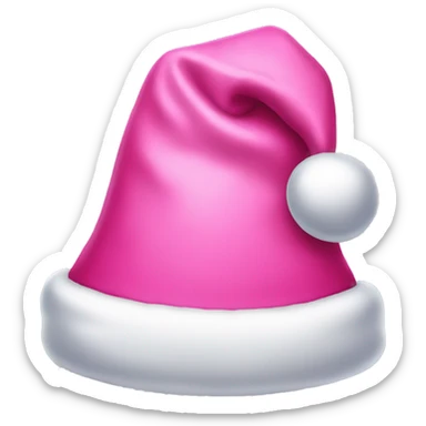Pink Santa hat sticker