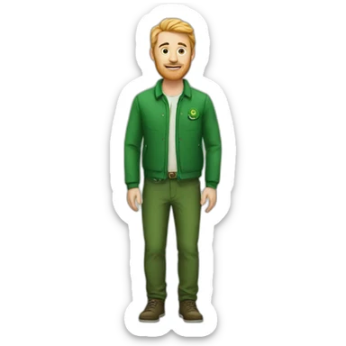 irish man living in berlin full body sticker