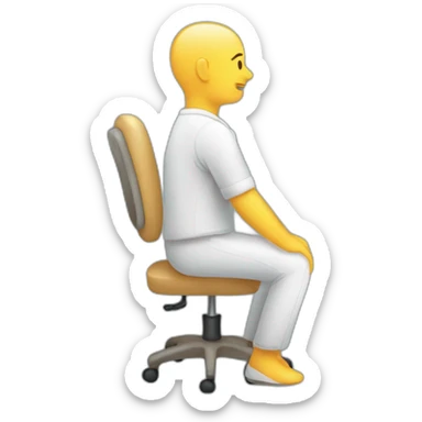 back pain by sitting sticker