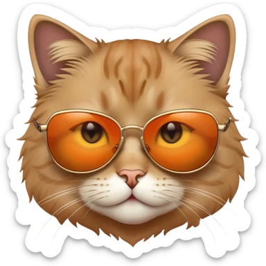 Cat with sunglasses Rj sticker