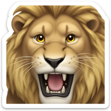Roaring lion sticker