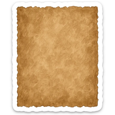 vintage grunge kraft paper with jagged edge, hand-painted rough texture, transparent background, no face, no hands, no legs, no characters sticker