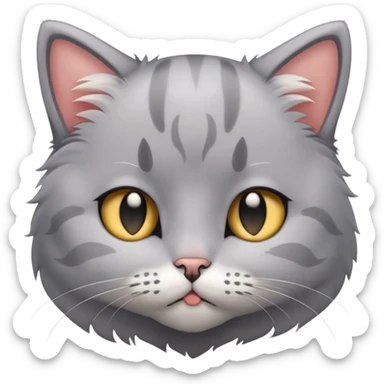 Very exhausted, sad, and tired from everything in this life kitten sticker