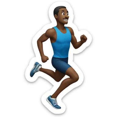 Runner winning sticker