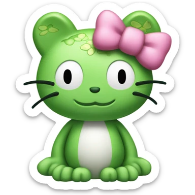 hello kitty frog sticker