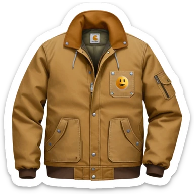 add a tan canvas carhartt jacket sticker