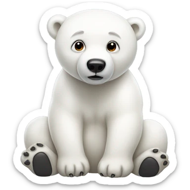 Cute polar bear sticker
