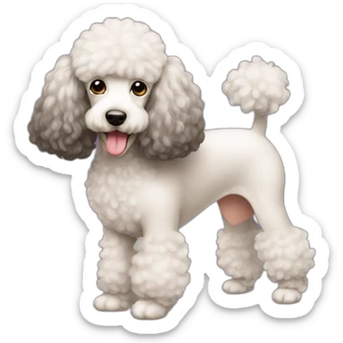 Dog Standart Poodle full body sticker