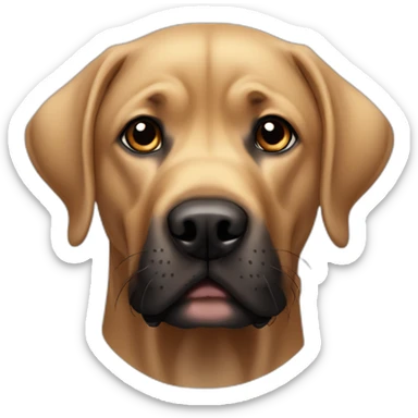 tan-and-black-labrador-with-face-wrinkles sticker