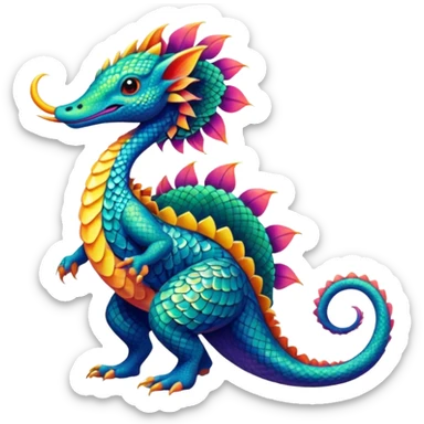 Colorful Exotic Pokémon-Digimon-Monster-Beast-Fakémon-hybrid-creature (full body) sticker