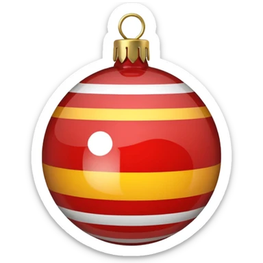 A Red Striped Ornament sticker