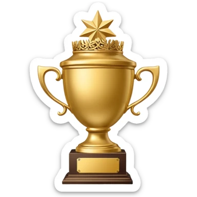 winter holiday theme trophy sticker