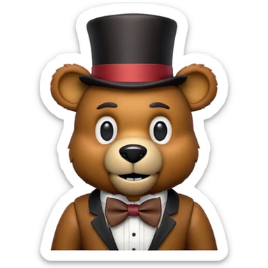 Freddy Fazbear animatronic bear sticker