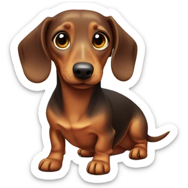 Dachshund being cute  sticker