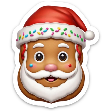 santa gingerbread sticker
