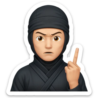 foto do Ninja ele mandando calar a boca sticker
