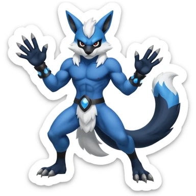 Mega lucario and Absol fusion full body sticker