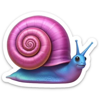 snail with large heart behind it sticker