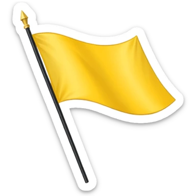 Make a yellow colour triangular flag spreading upward sticker
