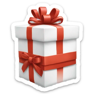 white christmas gift sticker